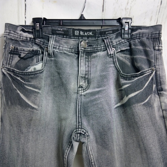 BLack Skinny 36/32 Men's Light Black Jeans 36x32 - Picture 2 of 7